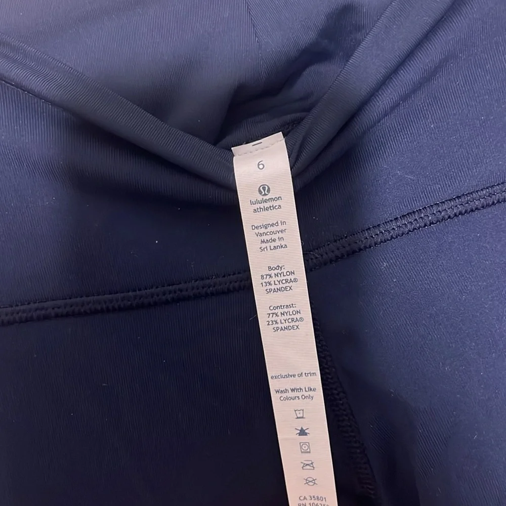 Lululemon Soft Flare Leggings Pant Navy Blue 6 NWOT